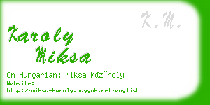 karoly miksa business card